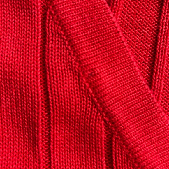 Como sport by cobra VTG preppy 90s red golf cardigan womens size M made in Italy - Picture 11 of 12
